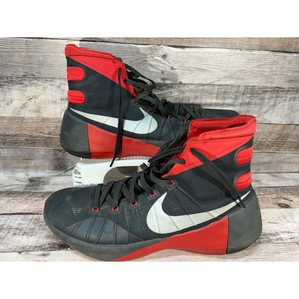 NIKE Hyperdunk US 11.5 Men's Black Red Basketball Shoe 749561 749561-006 2015